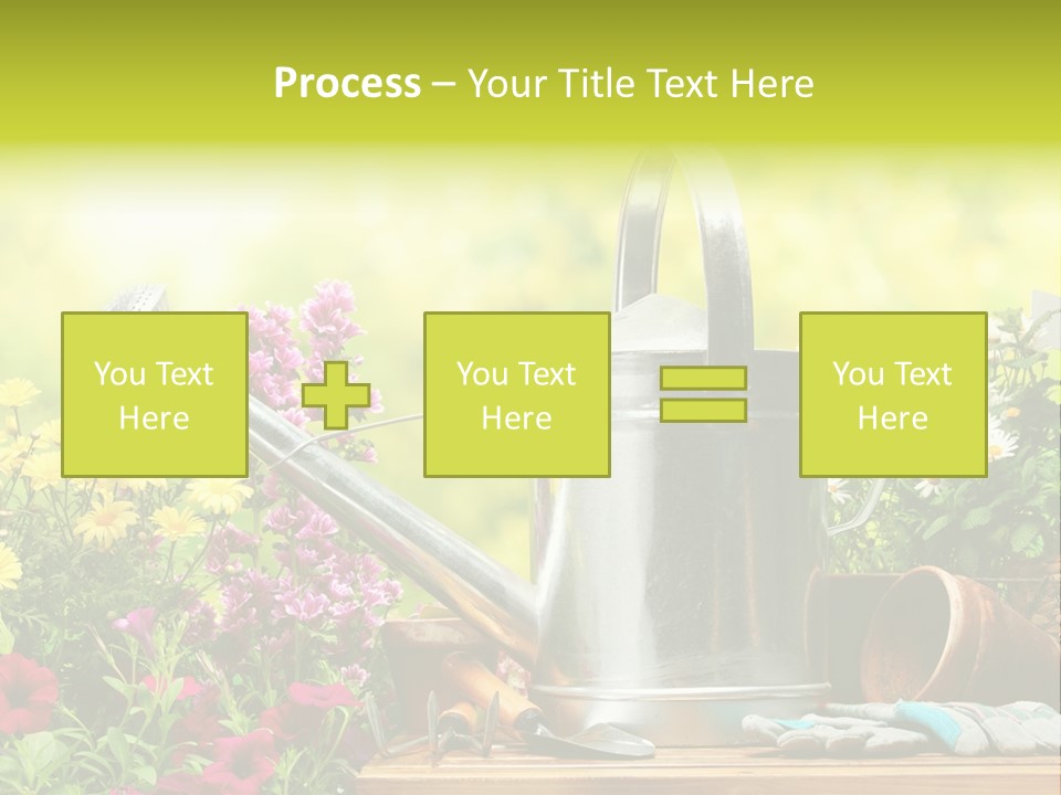 Shovel Flowerbed Tools PowerPoint Template
