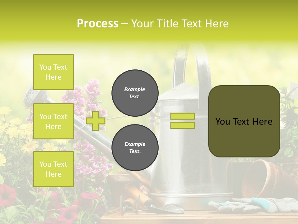 Shovel Flowerbed Tools PowerPoint Template