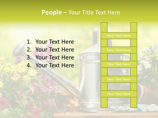 Shovel Flowerbed Tools PowerPoint Template