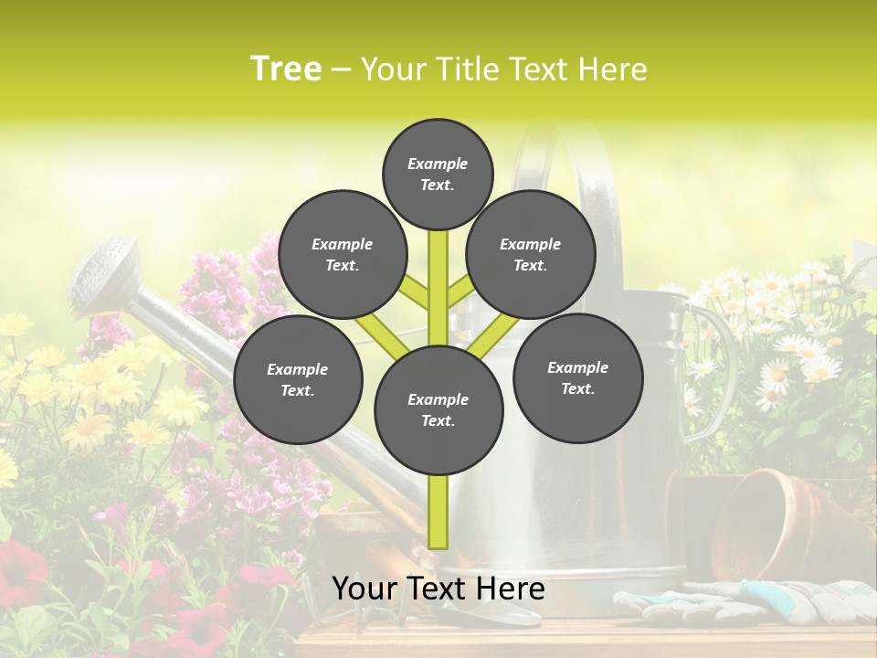 Shovel Flowerbed Tools PowerPoint Template