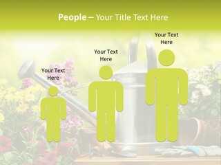 Shovel Flowerbed Tools PowerPoint Template