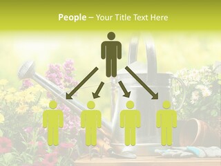 Shovel Flowerbed Tools PowerPoint Template