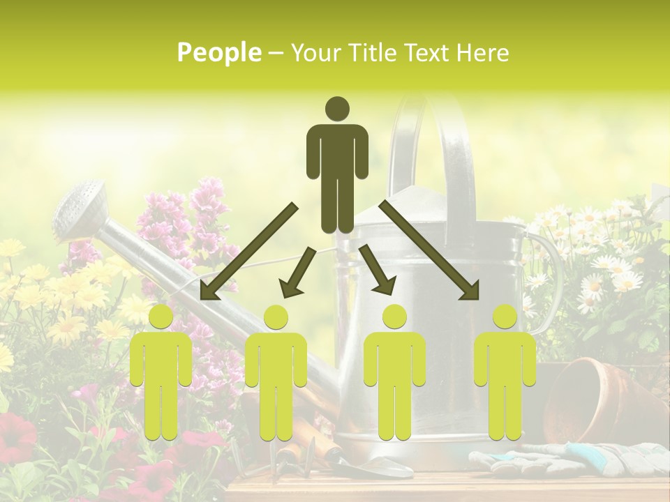 Shovel Flowerbed Tools PowerPoint Template