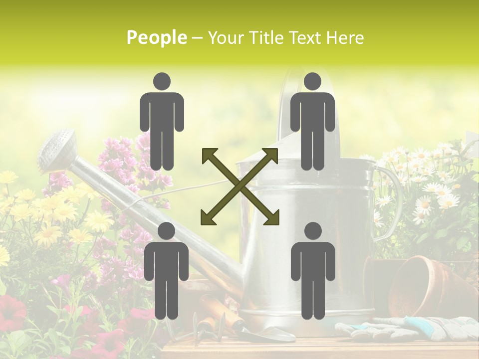 Shovel Flowerbed Tools PowerPoint Template