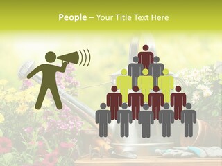 Shovel Flowerbed Tools PowerPoint Template