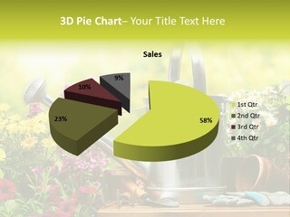 Shovel Flowerbed Tools PowerPoint Template
