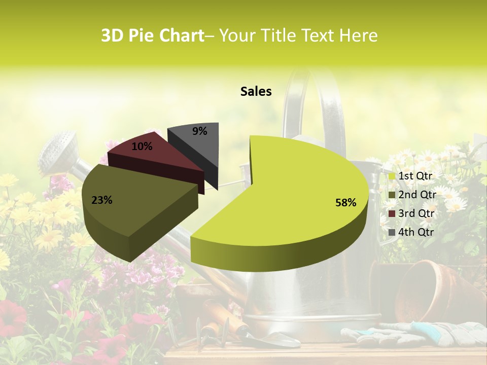 Shovel Flowerbed Tools PowerPoint Template