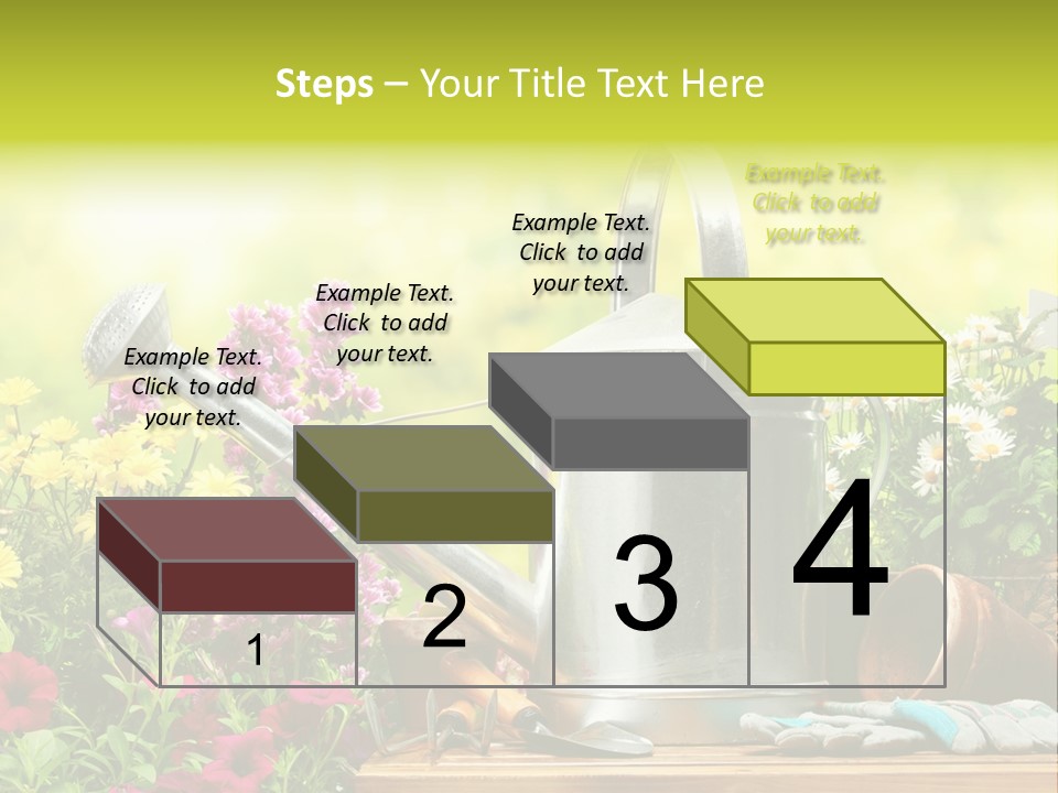 Shovel Flowerbed Tools PowerPoint Template