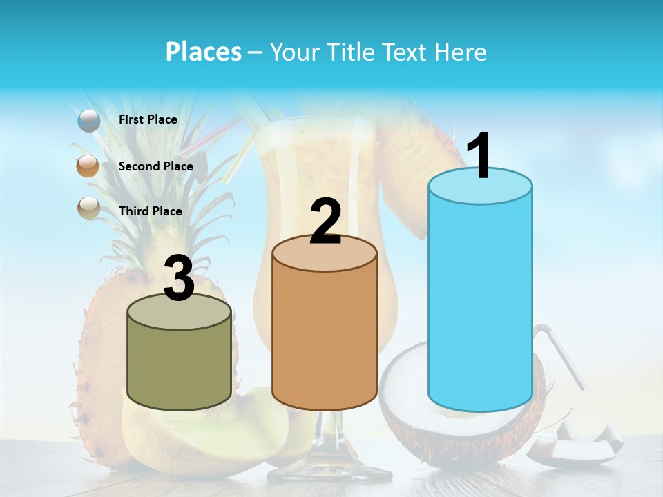 Hurricane Pineapple Beverage PowerPoint Template