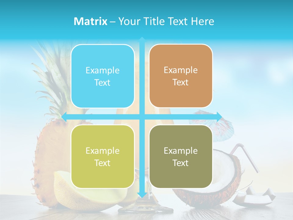 Hurricane Pineapple Beverage PowerPoint Template
