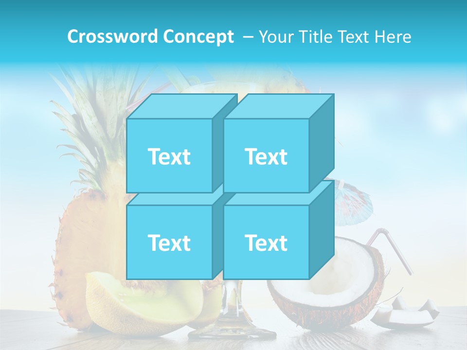 Hurricane Pineapple Beverage PowerPoint Template