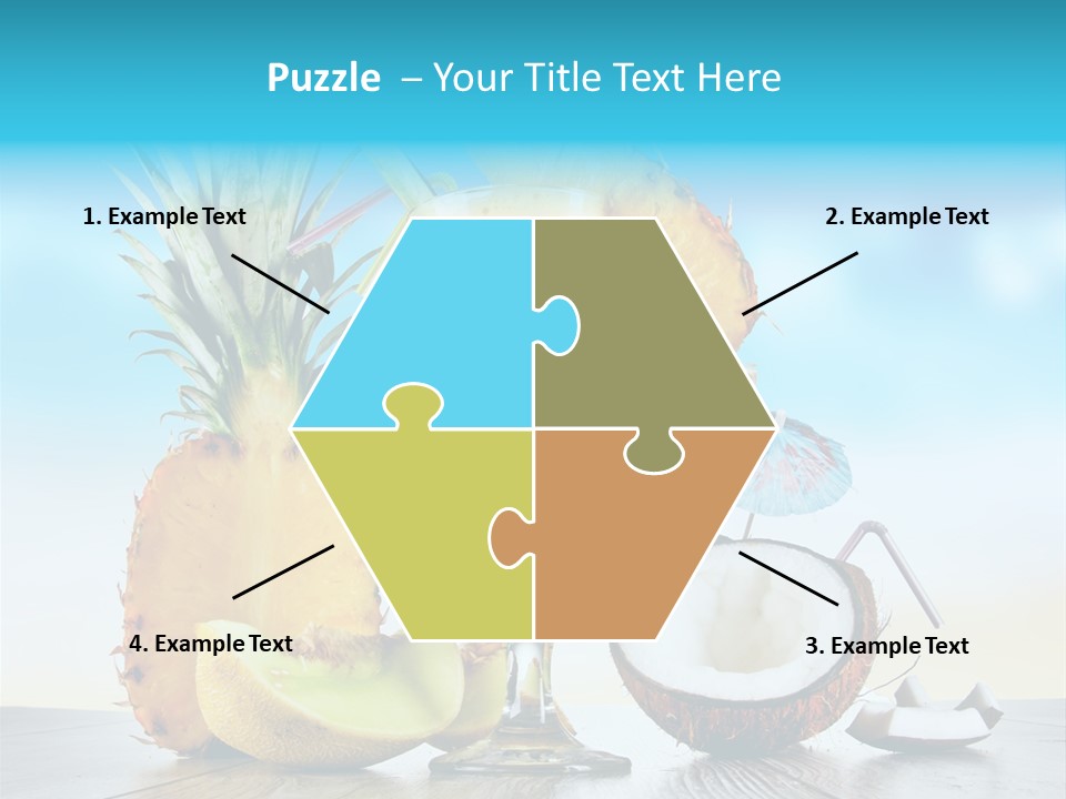 Hurricane Pineapple Beverage PowerPoint Template