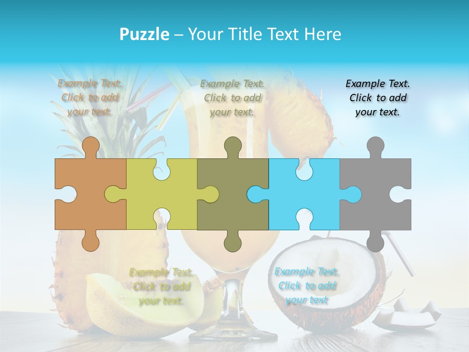 Hurricane Pineapple Beverage PowerPoint Template