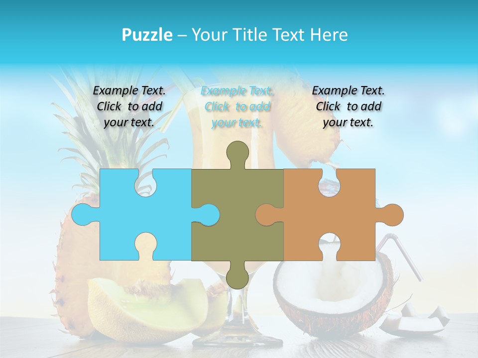 Hurricane Pineapple Beverage PowerPoint Template