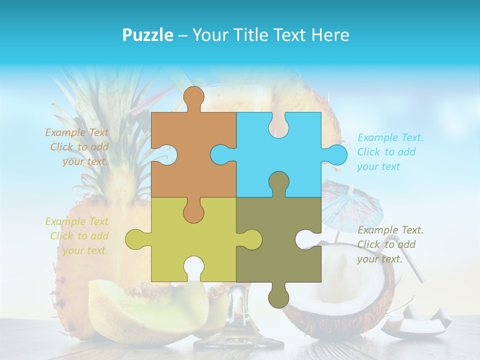 Hurricane Pineapple Beverage PowerPoint Template