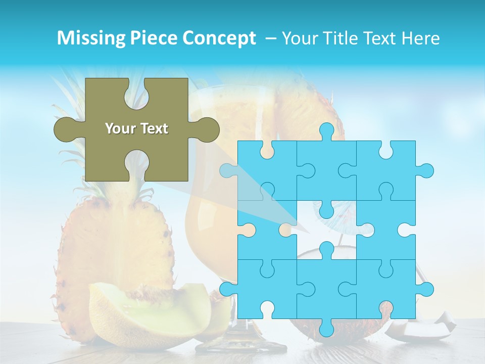 Hurricane Pineapple Beverage PowerPoint Template