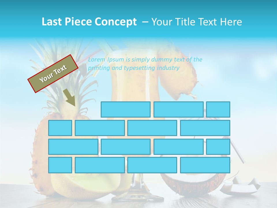 Hurricane Pineapple Beverage PowerPoint Template