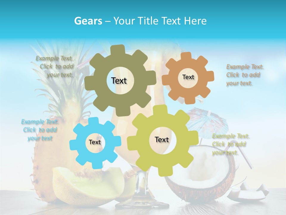 Hurricane Pineapple Beverage PowerPoint Template