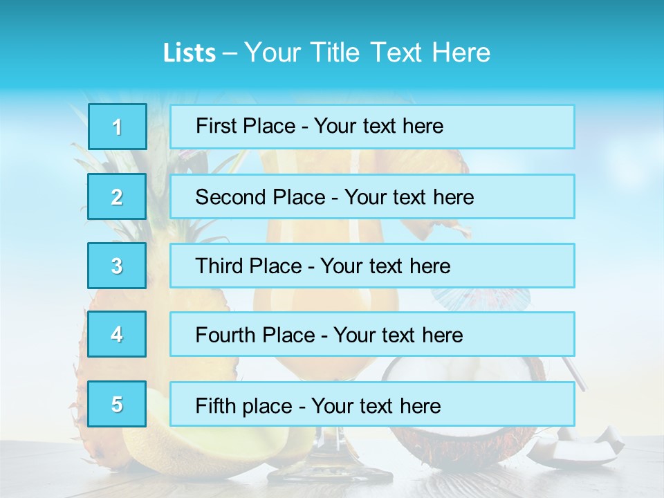 Hurricane Pineapple Beverage PowerPoint Template