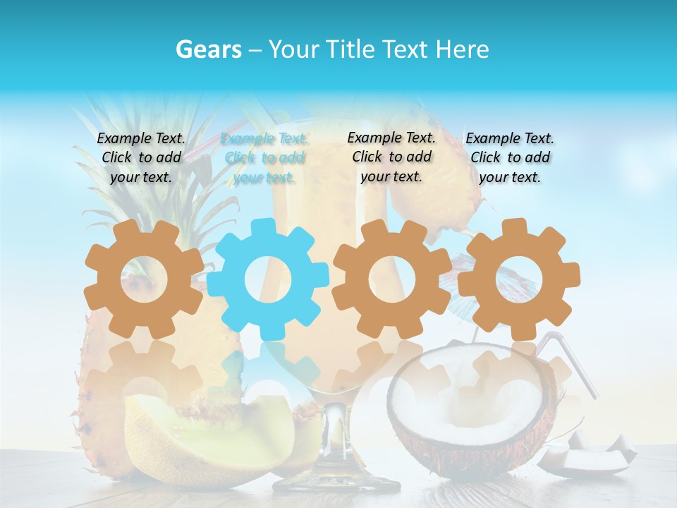 Hurricane Pineapple Beverage PowerPoint Template