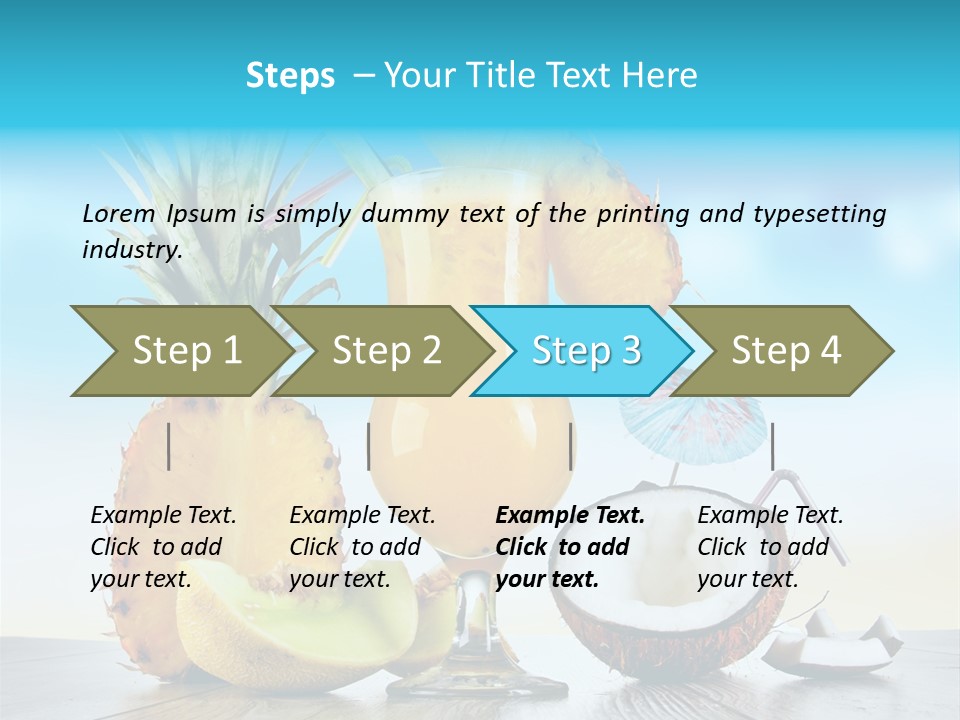 Hurricane Pineapple Beverage PowerPoint Template