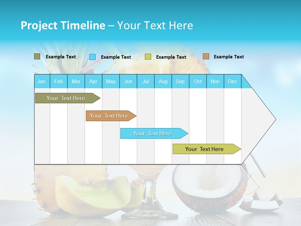 Hurricane Pineapple Beverage PowerPoint Template