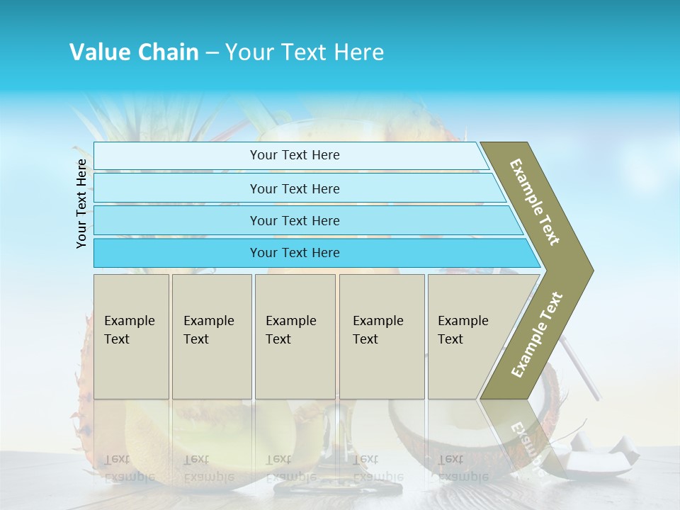 Hurricane Pineapple Beverage PowerPoint Template