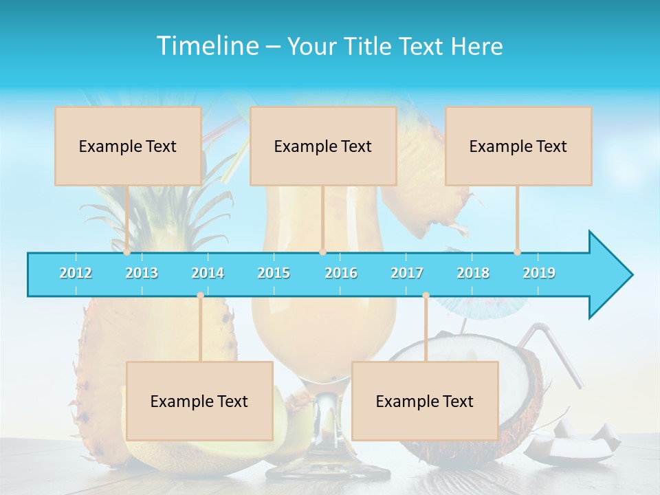 Hurricane Pineapple Beverage PowerPoint Template