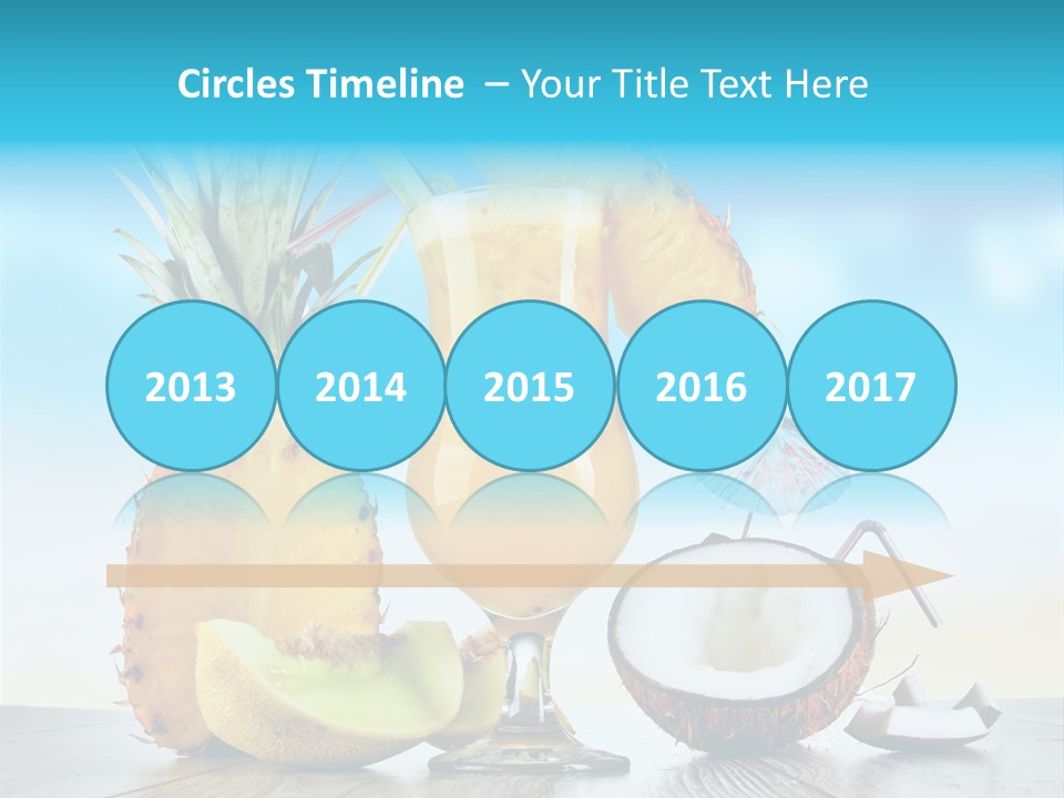 Hurricane Pineapple Beverage PowerPoint Template