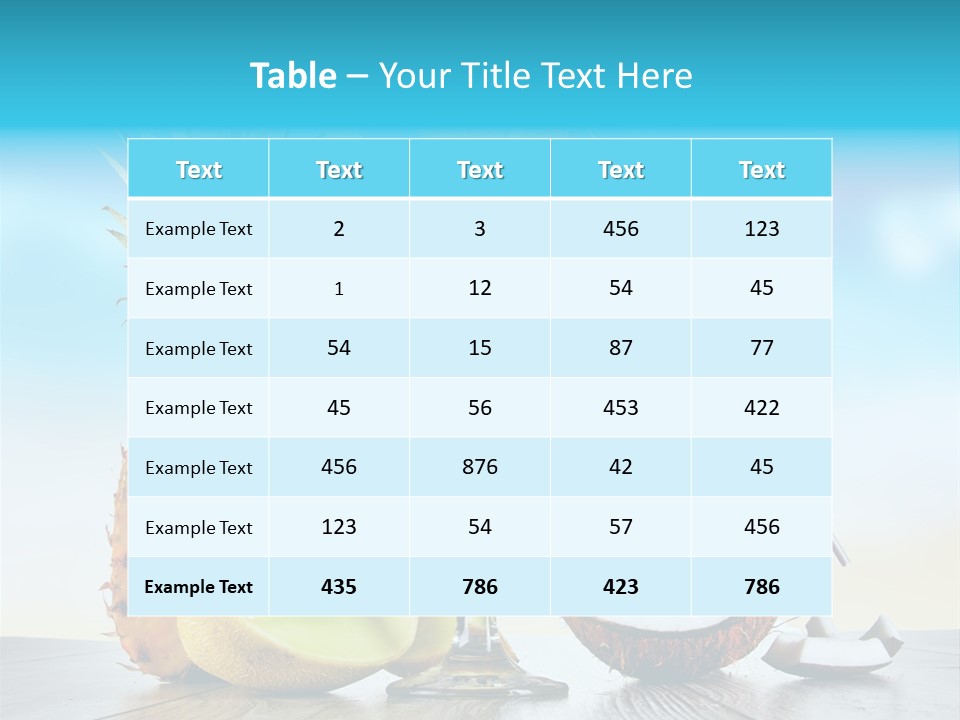 Hurricane Pineapple Beverage PowerPoint Template