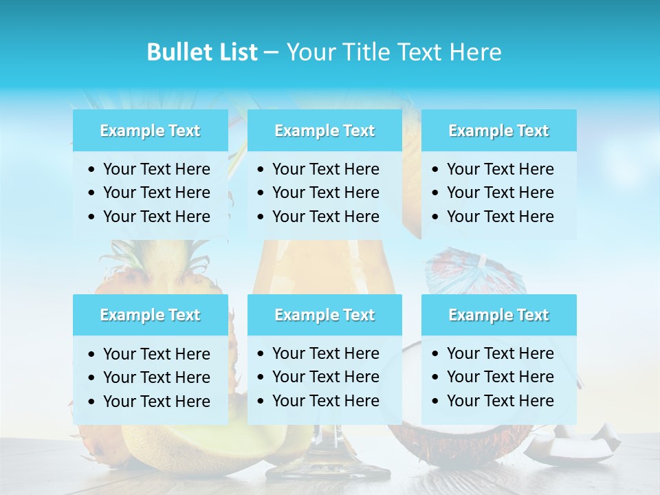 Hurricane Pineapple Beverage PowerPoint Template
