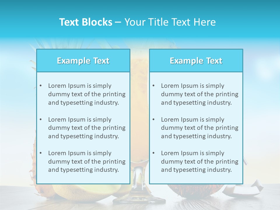 Hurricane Pineapple Beverage PowerPoint Template