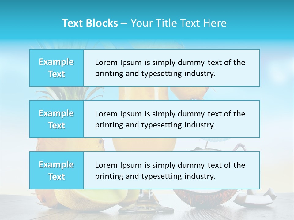 Hurricane Pineapple Beverage PowerPoint Template