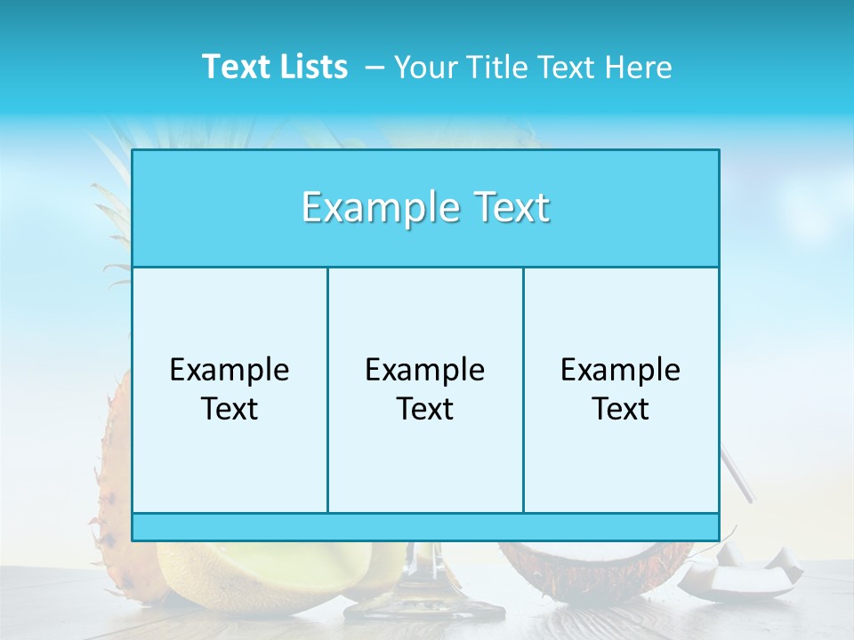 Hurricane Pineapple Beverage PowerPoint Template