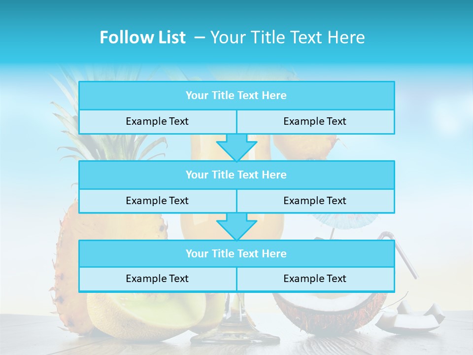 Hurricane Pineapple Beverage PowerPoint Template