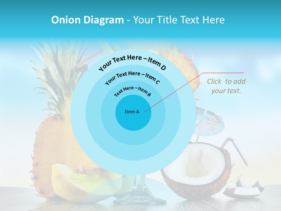 Hurricane Pineapple Beverage PowerPoint Template