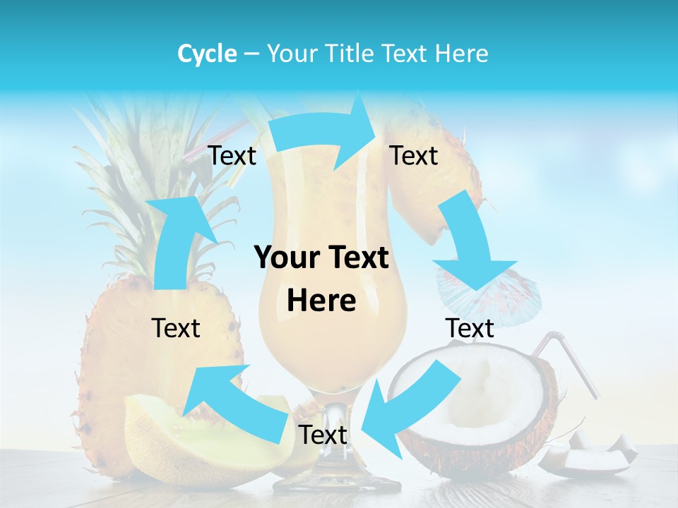 Hurricane Pineapple Beverage PowerPoint Template