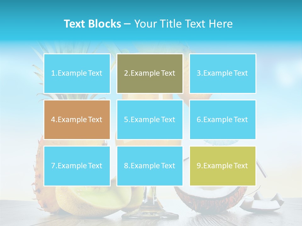 Hurricane Pineapple Beverage PowerPoint Template