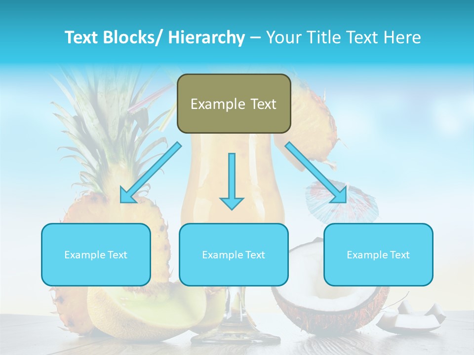 Hurricane Pineapple Beverage PowerPoint Template