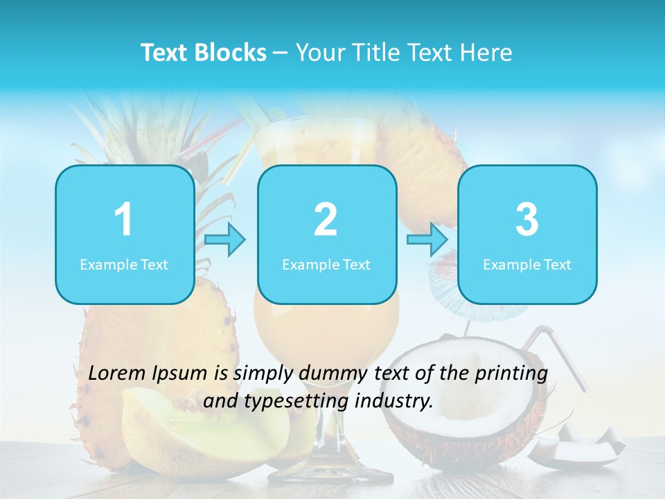 Hurricane Pineapple Beverage PowerPoint Template