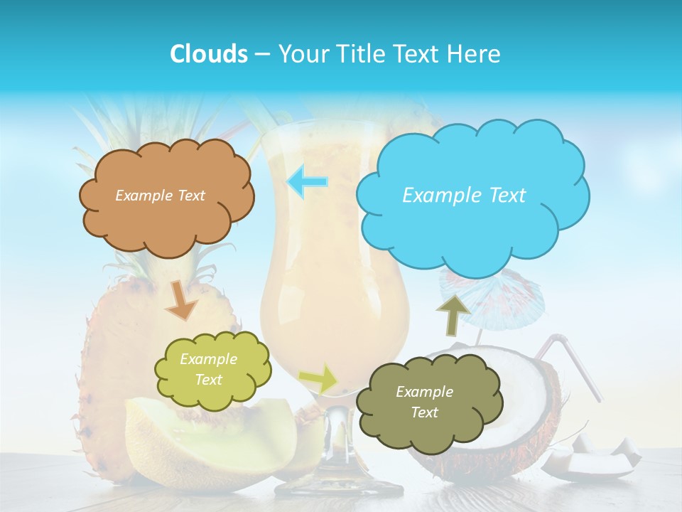 Hurricane Pineapple Beverage PowerPoint Template