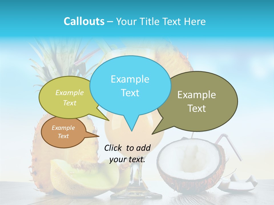 Hurricane Pineapple Beverage PowerPoint Template