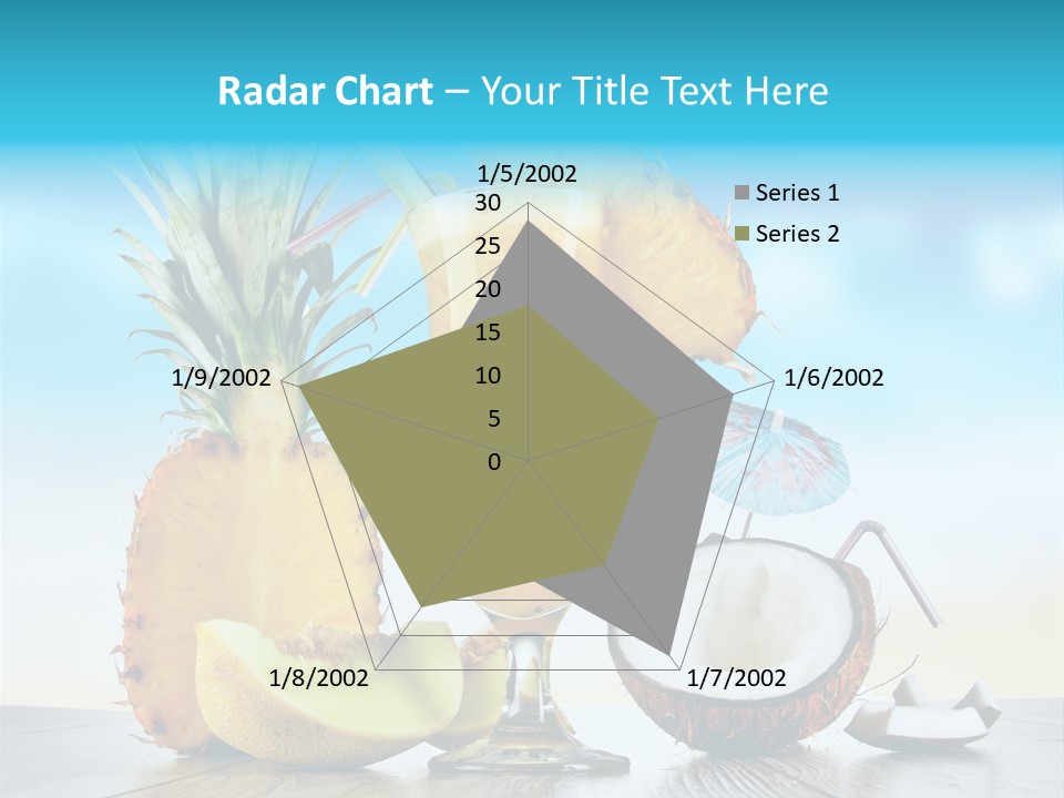 Hurricane Pineapple Beverage PowerPoint Template