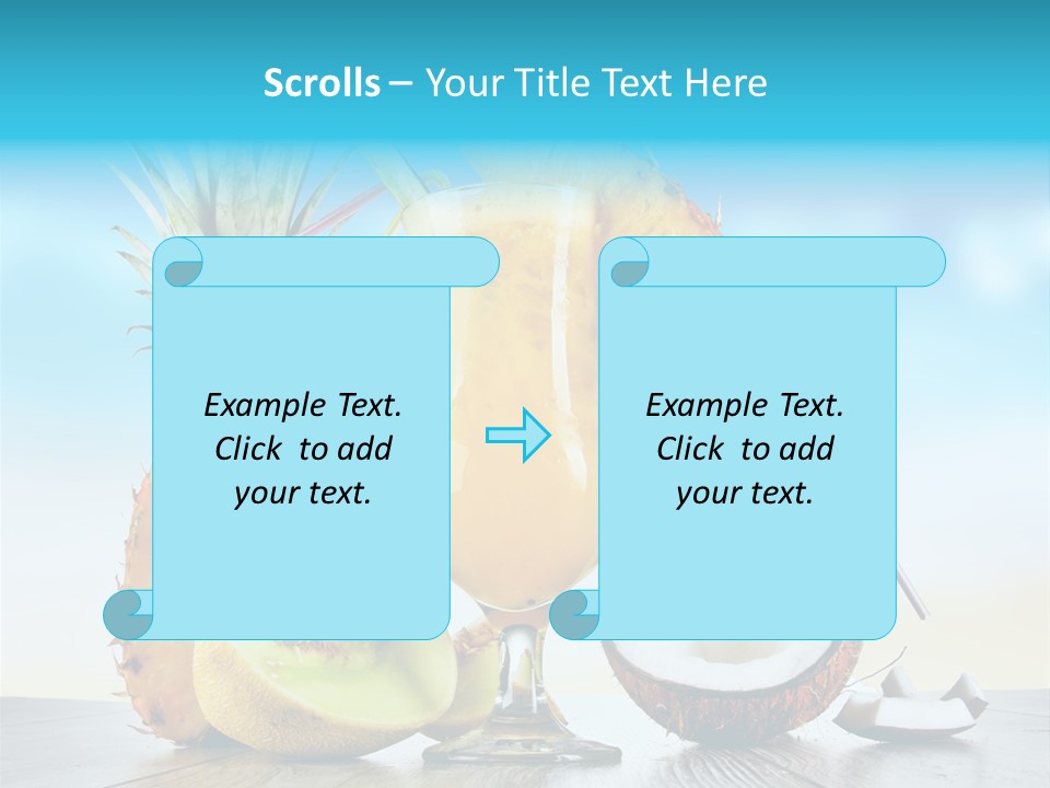 Hurricane Pineapple Beverage PowerPoint Template
