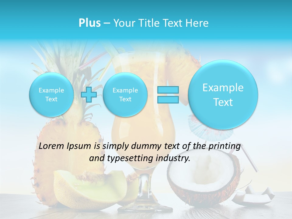 Hurricane Pineapple Beverage PowerPoint Template