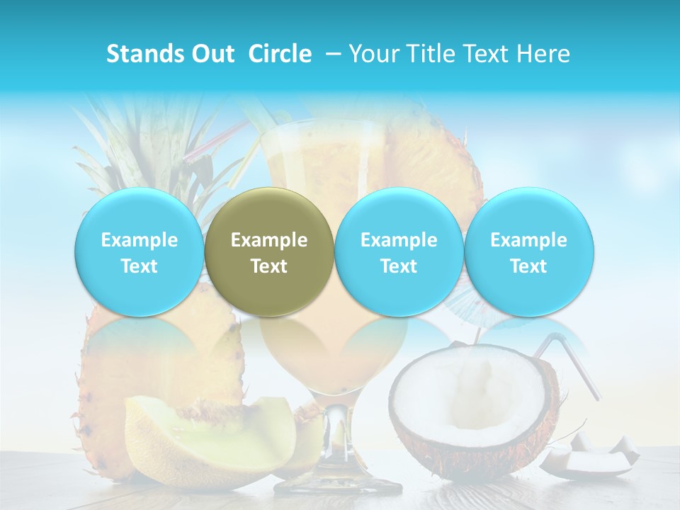 Hurricane Pineapple Beverage PowerPoint Template