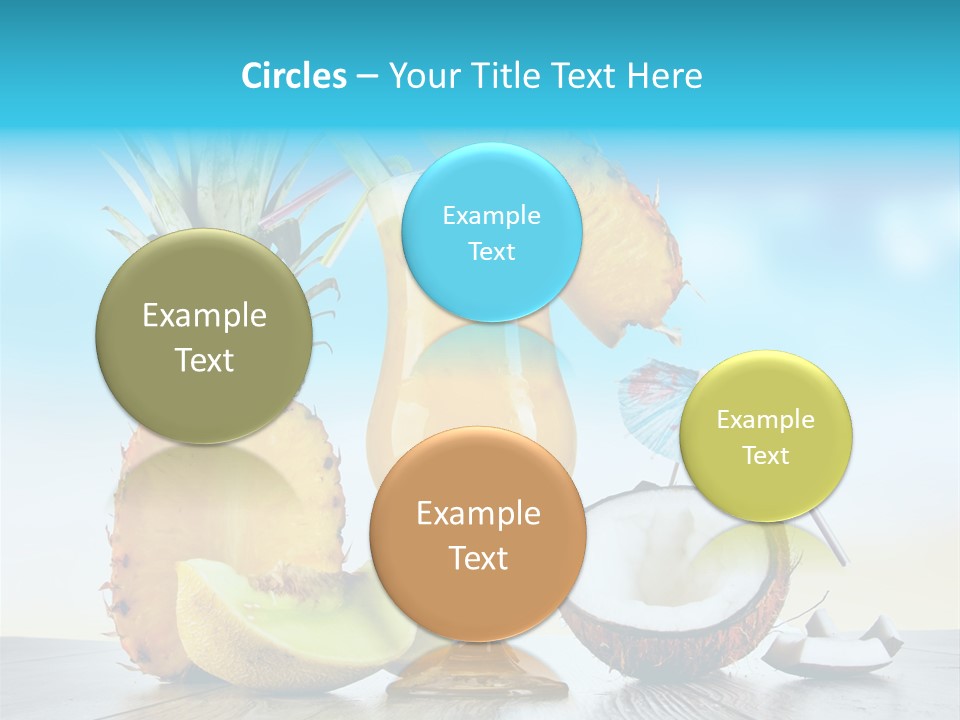 Hurricane Pineapple Beverage PowerPoint Template