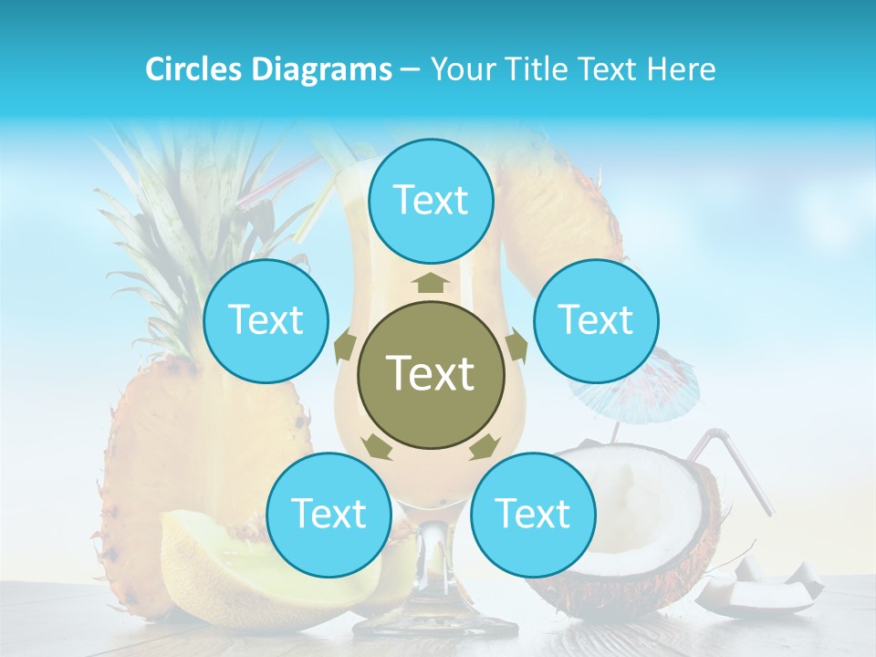 Hurricane Pineapple Beverage PowerPoint Template