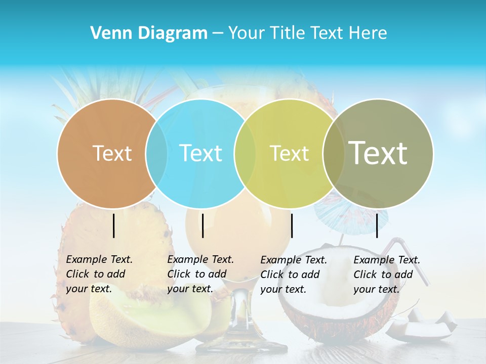 Hurricane Pineapple Beverage PowerPoint Template