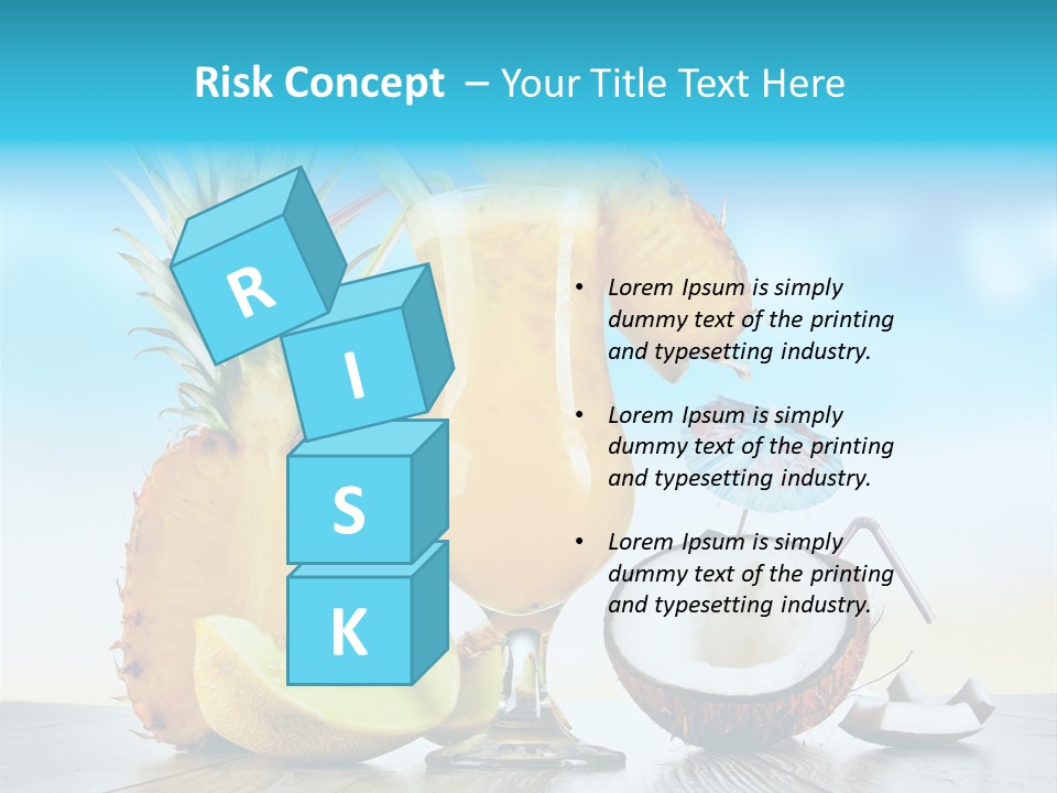 Hurricane Pineapple Beverage PowerPoint Template